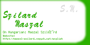 szilard maszal business card